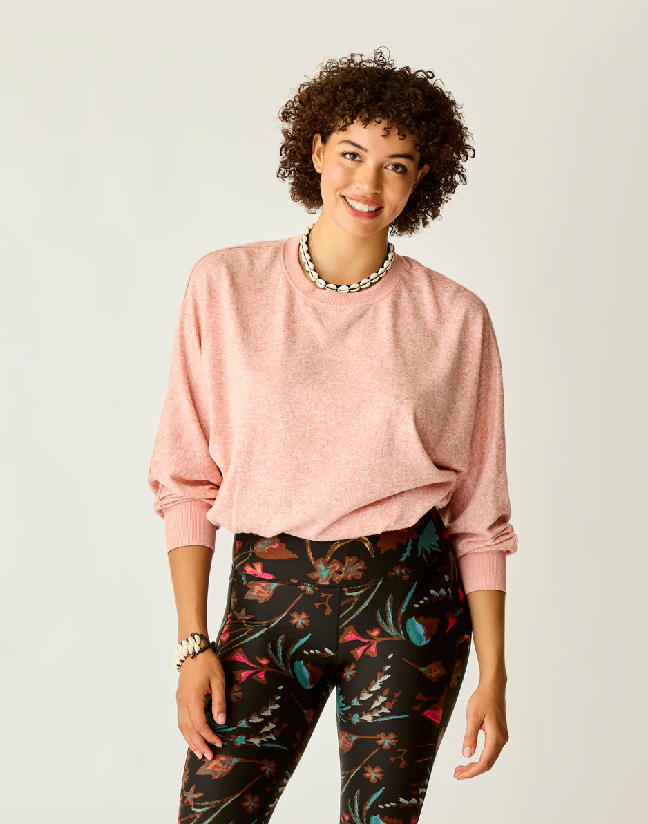 Anneke Supersoft Dolman Sweater - Light Henna Heather Color | Women's Casual Long Sleeve T-Shirt for Lounge, Work & Everyday Wear