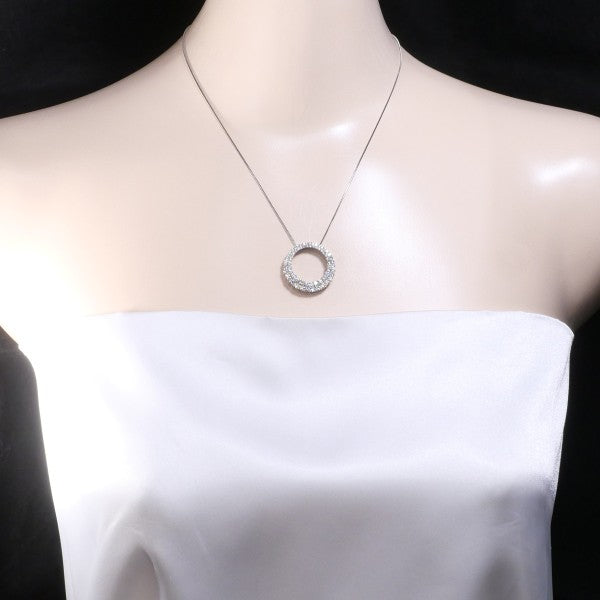 18K White Gold Diamond Necklace for Women - Elegant Pendant Jewelry Gift for Anniversary, Wedding & Special Occasions