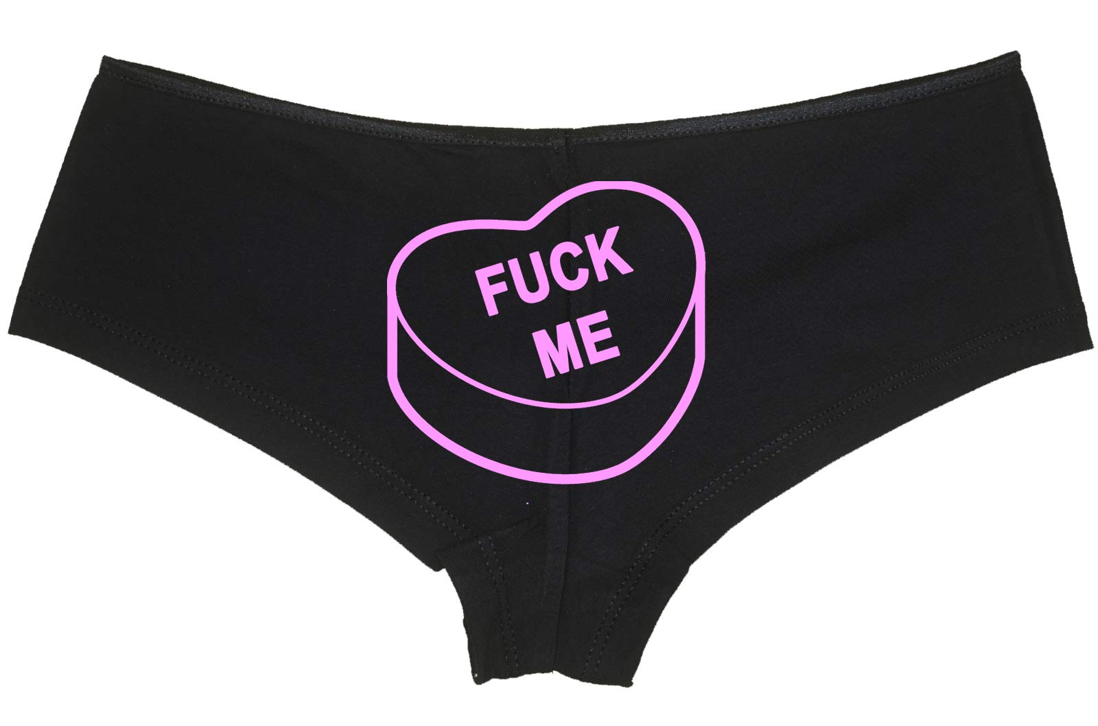Sexy Black Lingerie for Valentine's Day - Knaughty Knickers Flirty Panties with Candy Print | Romantic Gift, Boudoir Photo Shoot, Intimate Wear