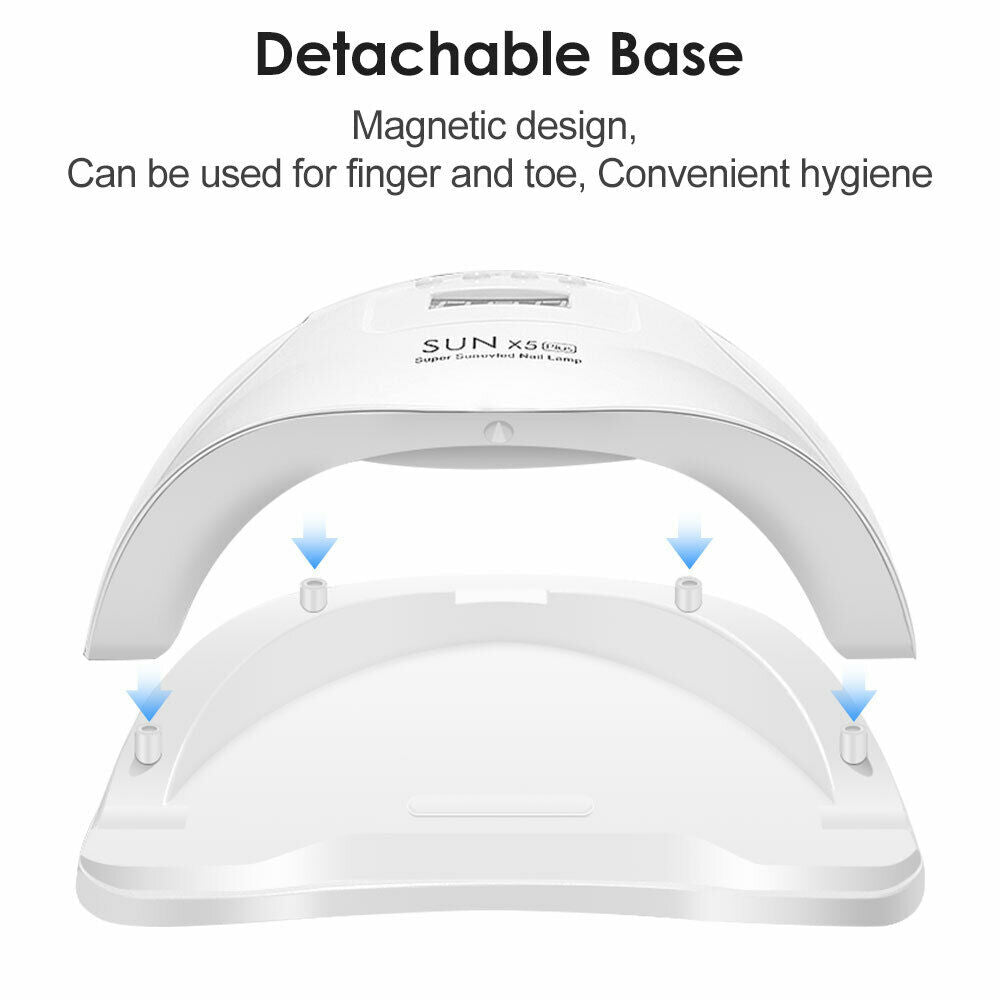 Professional 80W LED/UV Nail Lamp for Gel Polish Curing - Fast Drying at Home & Salon Use, Perfect for Manicures & Pedicures