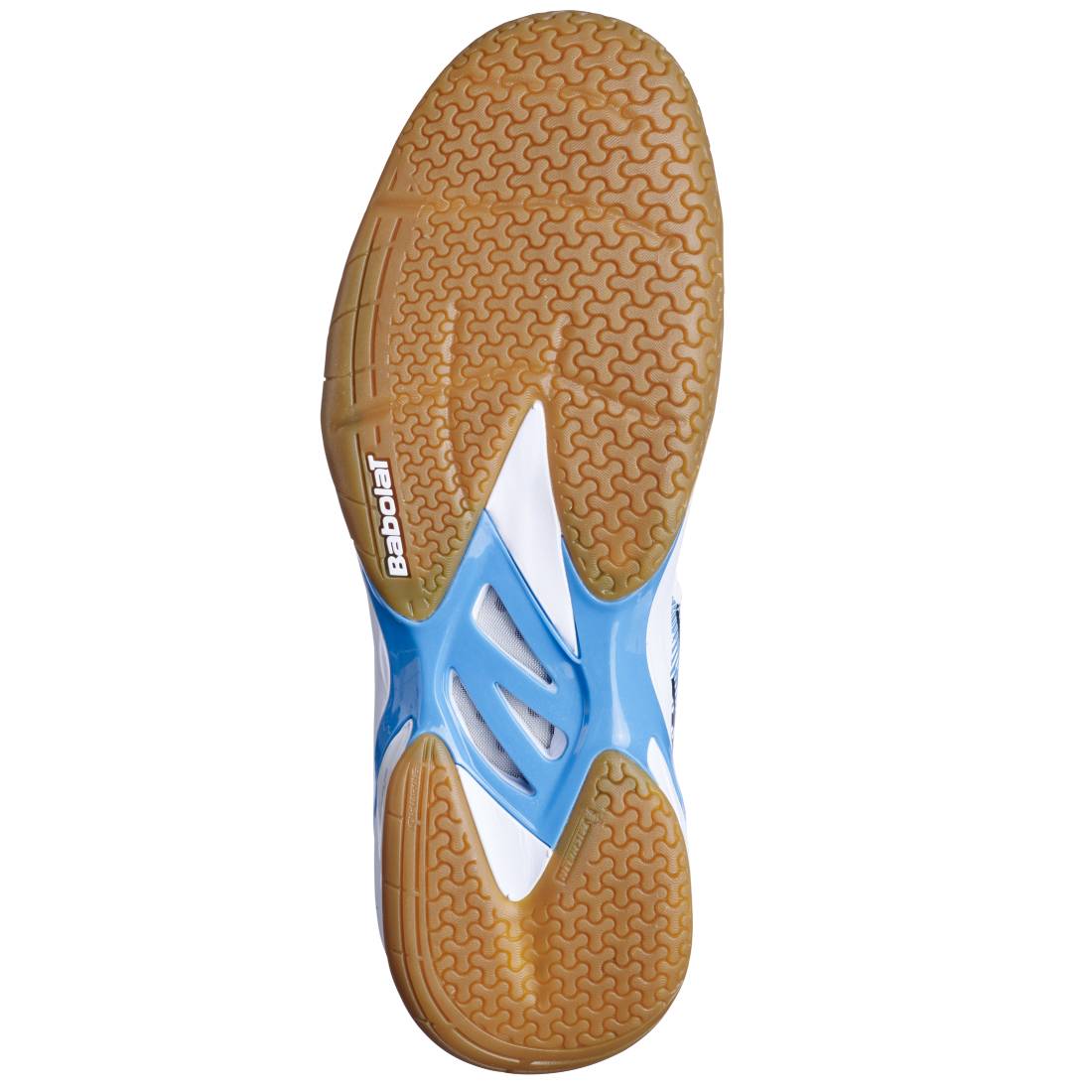 Babolat Shadow Spirit Men's Indoor Court Shoes - White/Black - Lightweight Tennis Shoes for Badminton, Squash & Volleyball - Non-Marking Rubber Sole for Indoor Courts
