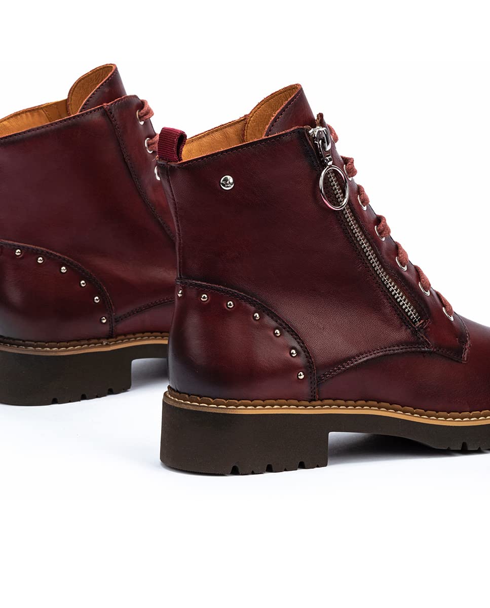 PIKOLINOS Women's Leather Flat Ankle Boots - Comfortable Casual Shoes for Walking, Work & Everyday Wear