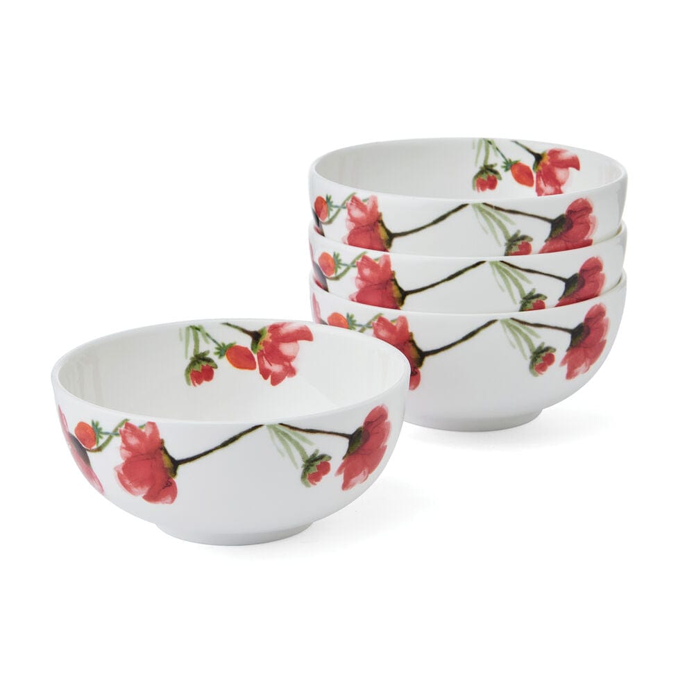 Keira Set of 4 Fruit Bowls - Small Serving Dishes for Snacks, Salad, Dessert | Perfect for Kitchen, Dining Table, Party & Picnic Use