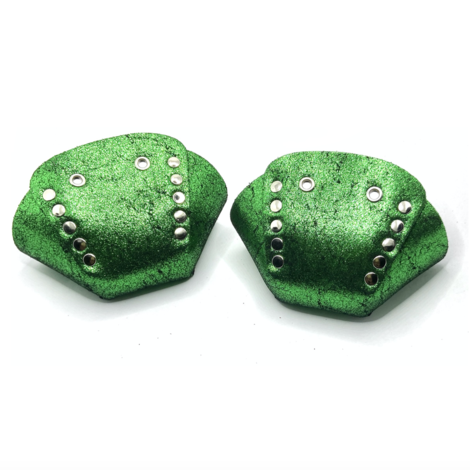 Glitter Green Toe Caps for Ballet Pointe Shoes - Perfect for Dance Performances & Practice