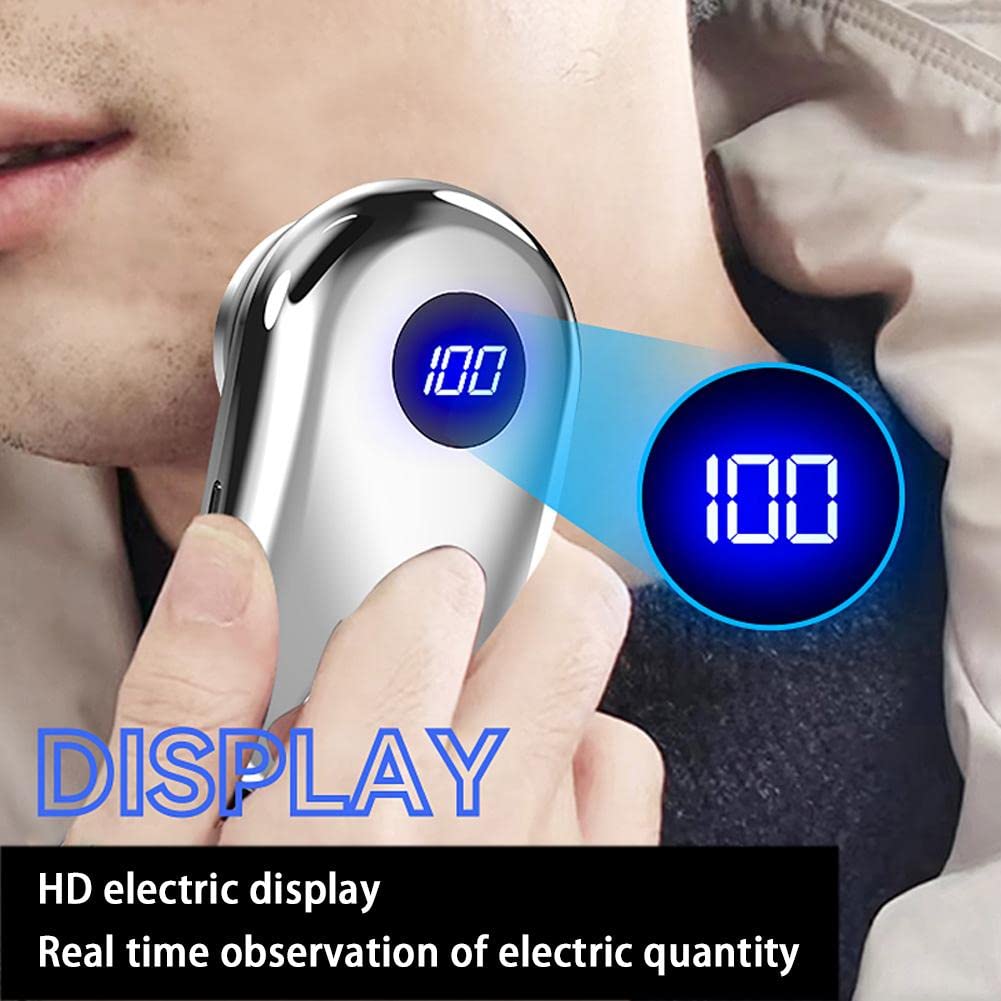 Portable Electric Head Shaver for Bald Men - Rechargeable Wet/Dry Travel Razor with One-Button Operation (Gradient Blue) | Perfect for Home, Gym & Business Trips