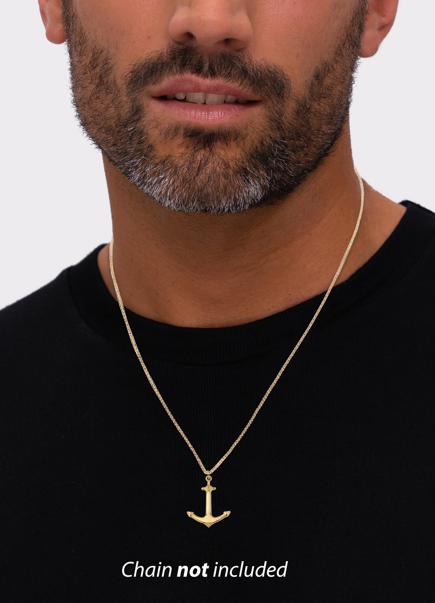 Lucchetta 14k Gold Nautical Anchor Pendant Necklace for Men & Women - Authentic Italian Jewelry from Italy - Perfect Gift for Sailors, Boaters & Beach Lovers - Ideal for Cruises, Sailing Trips & Coastal Vacations