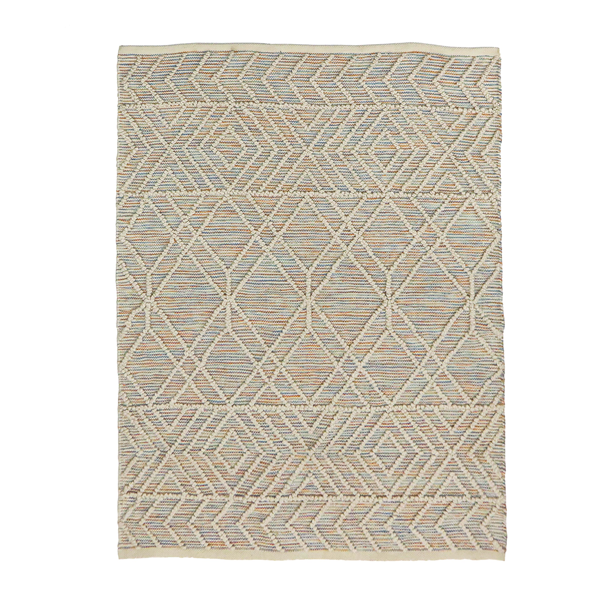 5x7 ft Multicolor Hand Woven Outdoor Rug - Durable & Waterproof - Perfect for Patio, Deck, Garden & Poolside Use