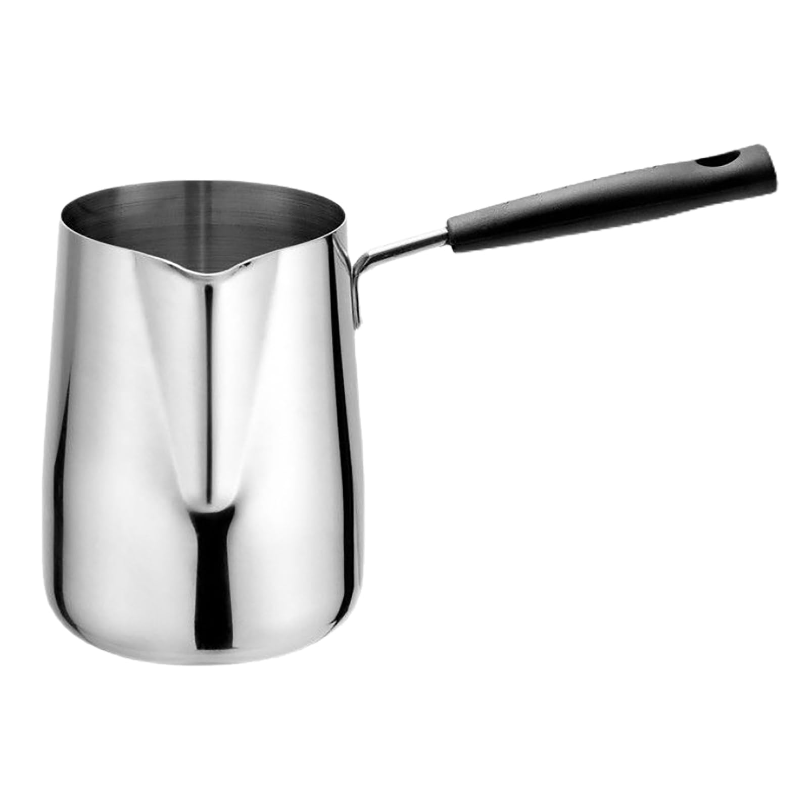 Stainless Steel Milk Warmer Pot - Small Splash-Proof Milk Boiler for Coffee, Tea & Baby Formula - Durable & Reliable Kitchen Essential for Home & Cafe Use