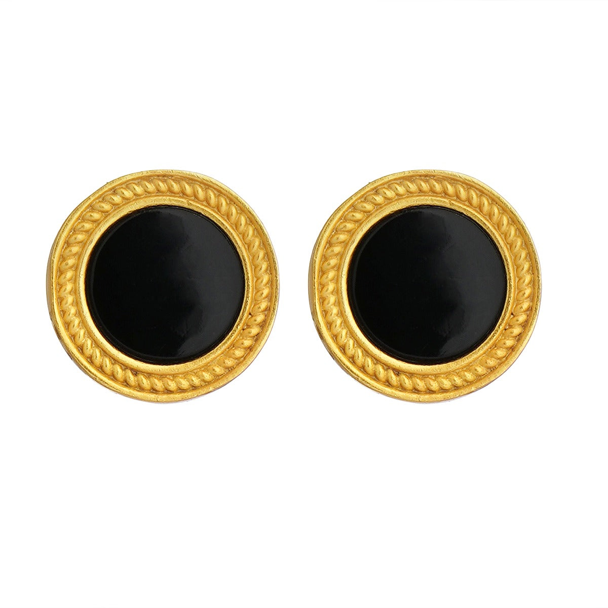 Black Onyx Harmony Pendant Necklace & Stud Earrings Set - Elegant Jewelry Gift for Women, Perfect for Weddings, Parties & Special Occasions