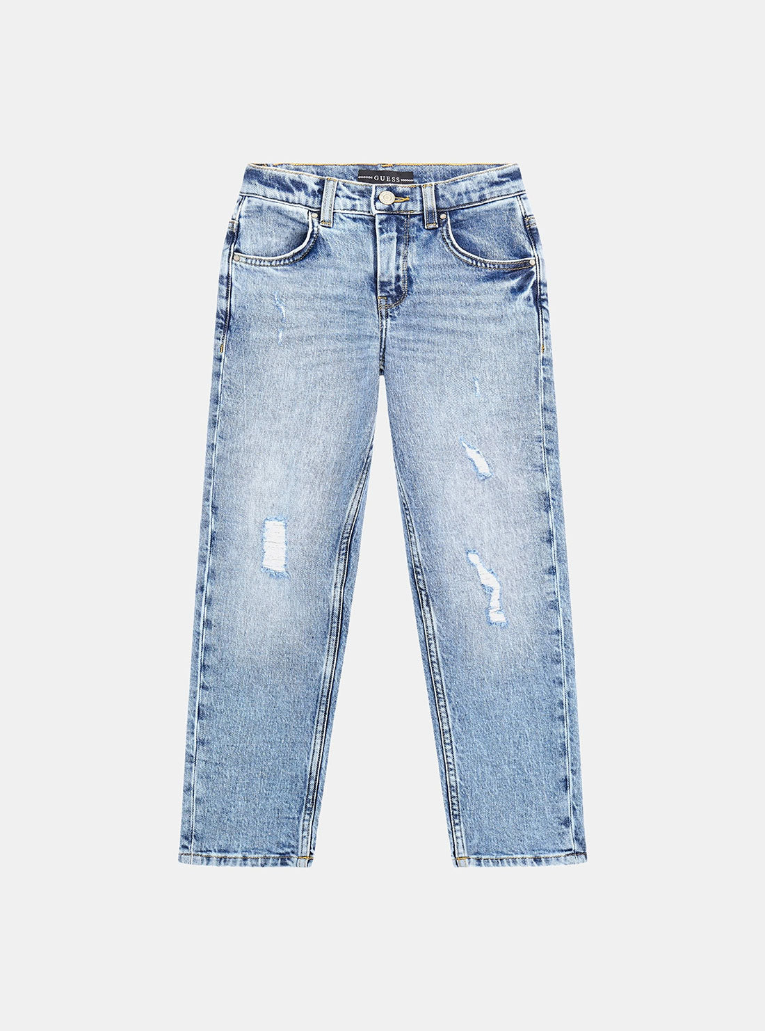 Blue Denim Straight Leg Pants for Men & Women - Size 7 to 16 - Classic Fit Jeans for Casual Wear, Office, and Everyday Outfits