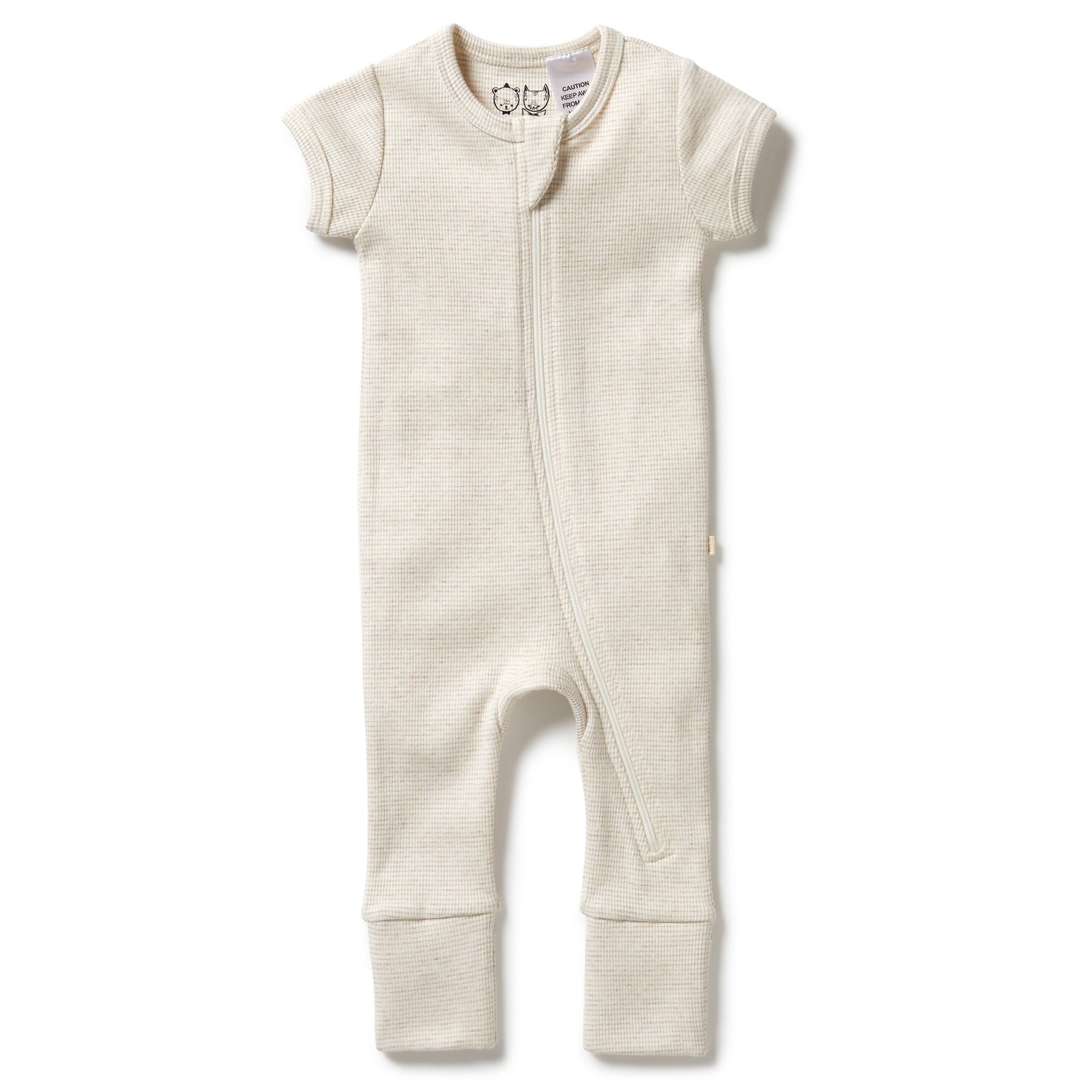 Organic Cotton Striped Rib Zipper Jumpsuit for Women - Soft & Comfortable One-Piece Outfit for Casual Wear, Lounge, and Travel