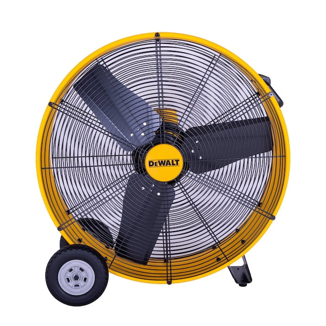 DEWALT DXF3080 30-Inch Heavy Duty Drum Fan - 8000 CFM High Velocity Industrial Air Circulator - Perfect for Warehouses, Construction Sites & Outdoor Events