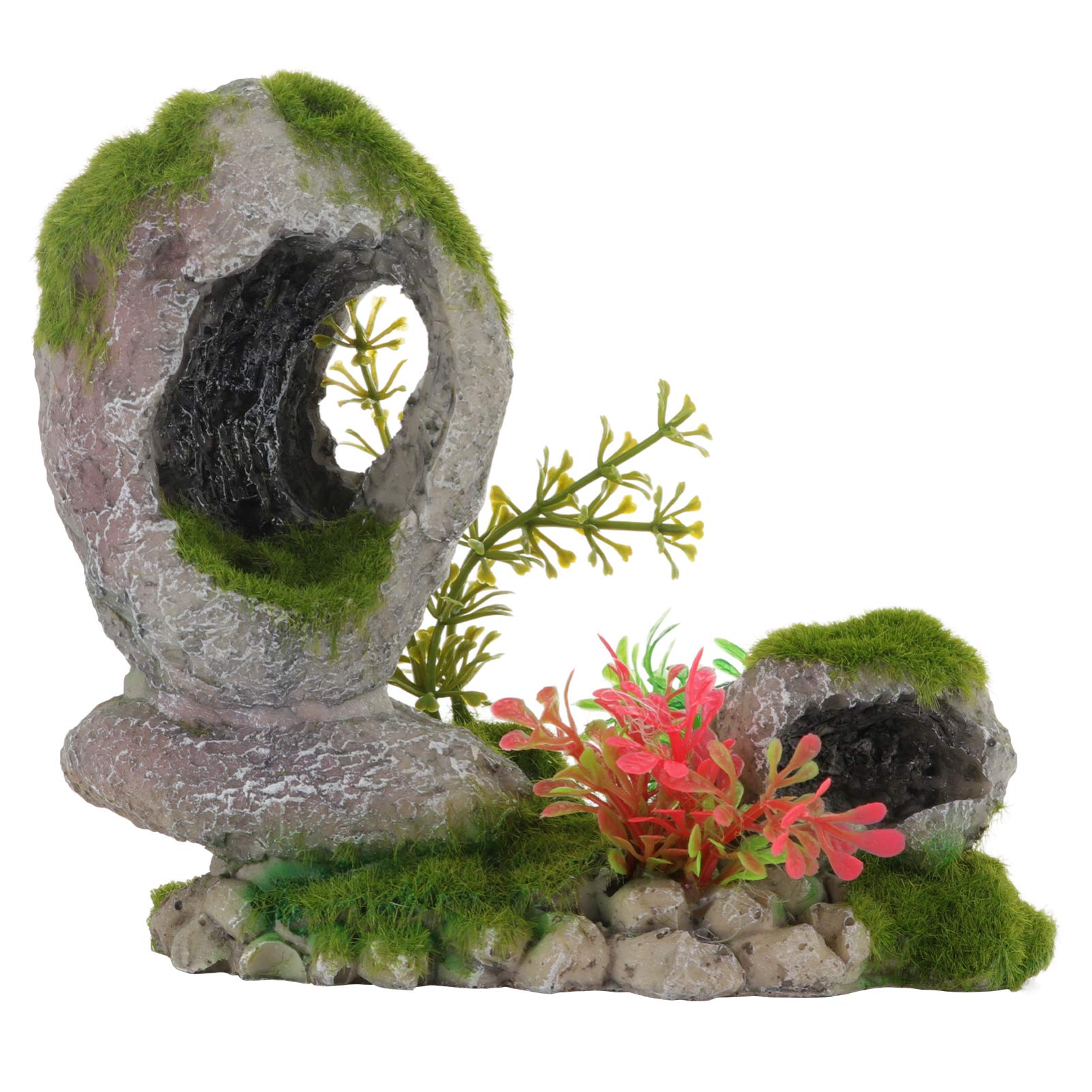 Balacoo Aquarium Mountain Decor - Fish Tank Cave & Tree for Hiding