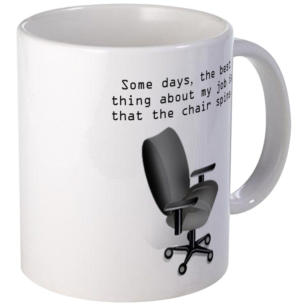 11 oz (325 ml) Ceramic Coffee Mug - Chair Spins Design by CafePress | Perfect for Office, Home, or Gift Giving