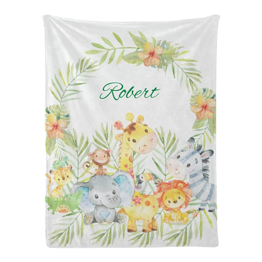 Custom Personalized Baby Blanket with Name - Super Soft Fleece Nursery Blanket 30x40 Inches for Boys & Girls | Baby Shower Gift, Newborn Essentials, Toddler Comfort Blanket for Bedtime & Playtime