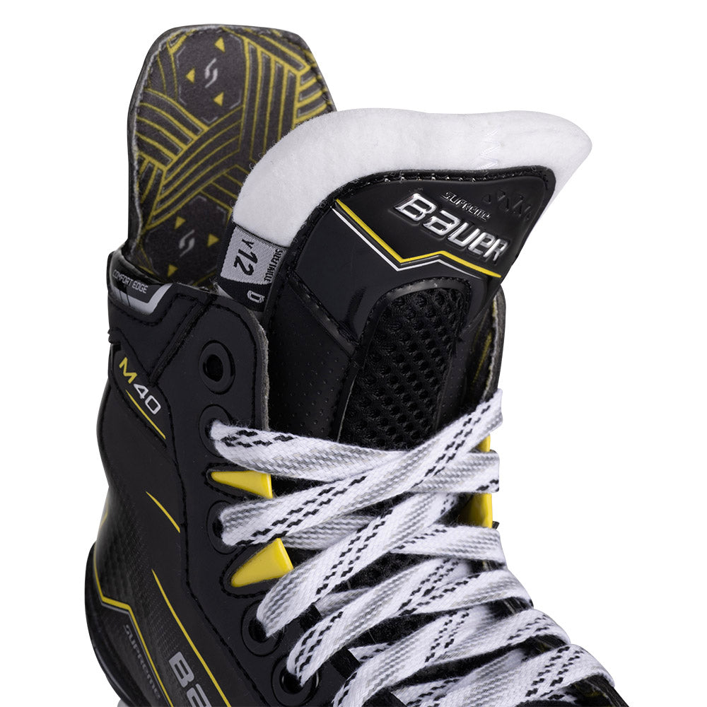 Bauer Supreme M40 Youth Ice Hockey Skates - Lightweight & Durable for Kids - Perfect for Ice Rink Practice & Hockey Games