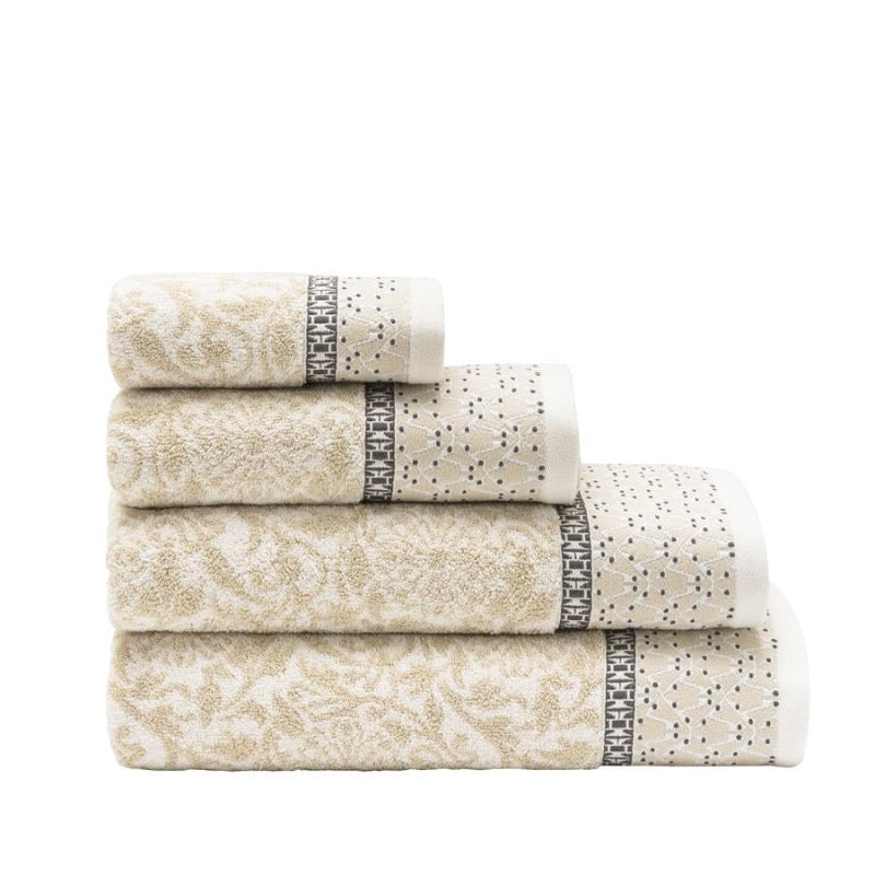 Luxury Yellow Bath Towel Set - Soft & Absorbent 100% Cotton Bath Linens for Spa, Bathroom & Beach Use