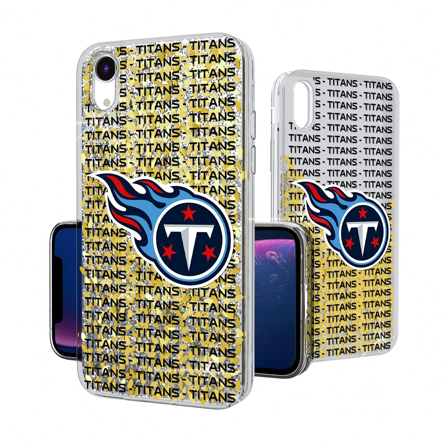NFL Glitter iPhone Case - Custom Printed Text Backdrop Design for Football Fans - Perfect for Game Day, Tailgating & Showing Team Spirit