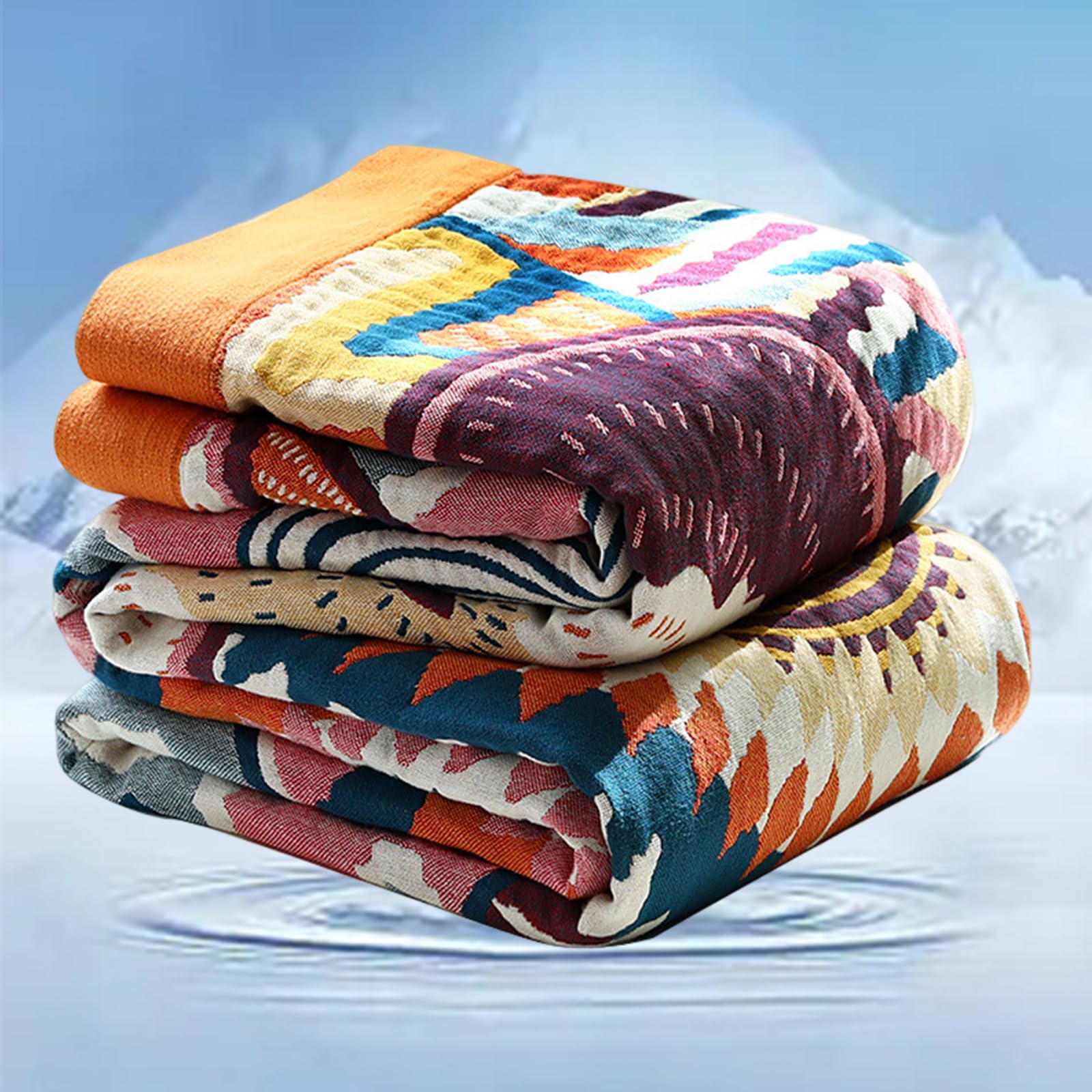 Cooling Quilt - Summer Cotton Gauze Blanket for Hot Sleepers | Lightweight & Breathable Throw for Bed, Sofa, Chair & Travel | 200x230cm | Perfect for Adults & Kids | Stay Cool All Night