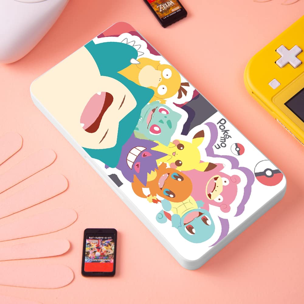 PERFECTSIGHT Cute Nintendo Switch Game Card Holder Case - Compatible with Switch/Switch Lite/OLED, Holds 24 Game Cartridges & 24 SD Cards - Portable Compact Storage Box (Pokemon Style) - Perfect for Travel, Gaming Parties & Organizing Your Switch Collection