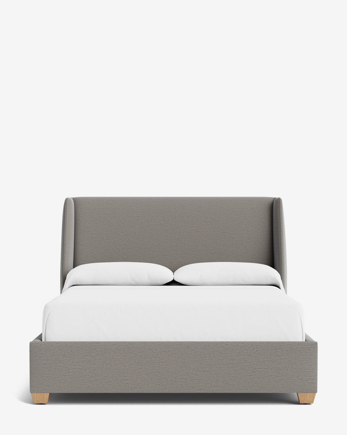 Walt Bed Low Headboard - Modern Minimalist Bed Frame for Small Spaces - Perfect for Apartments, Dorms & Guest Rooms