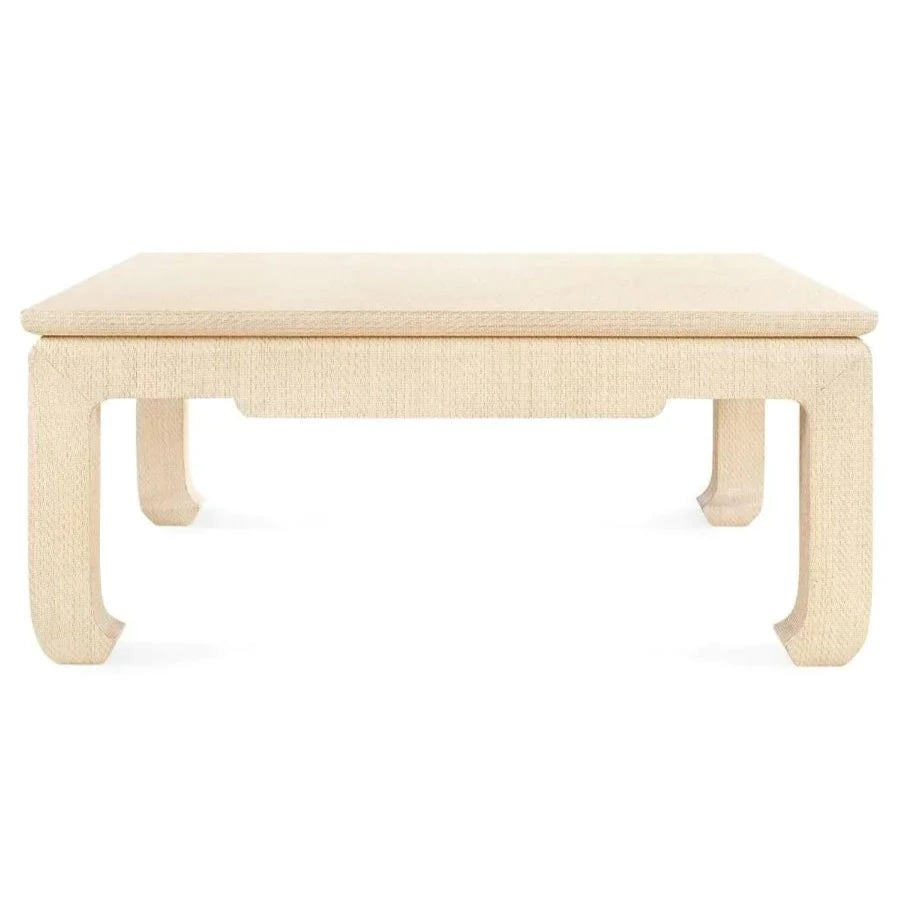 Bethany Large Square Coffee Table in Natural Twill - Modern Living Room Centerpiece for Home Decor