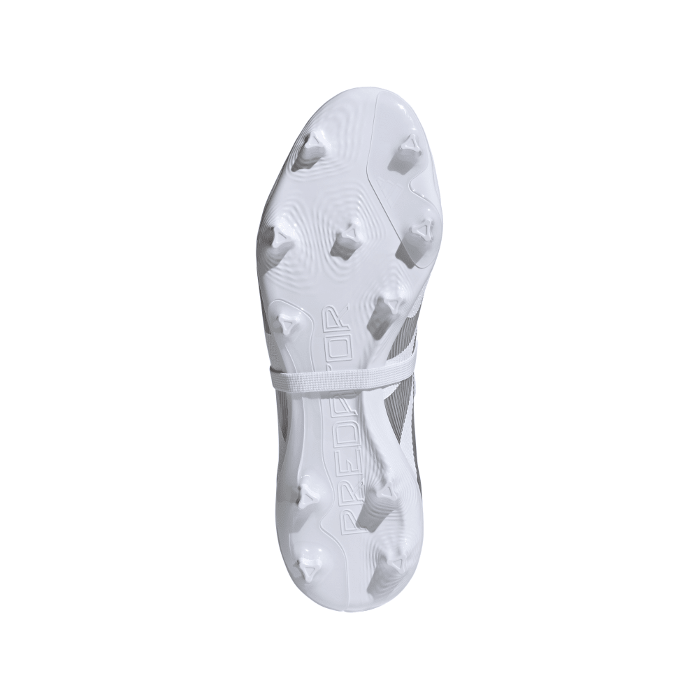 Adidas Predator League FG Soccer Cleats - Fold Over Tongue Football Shoes for Men (Cloud White/Silver Metallic/Bright Royal) | Perfect for Turf Matches & Training Sessions