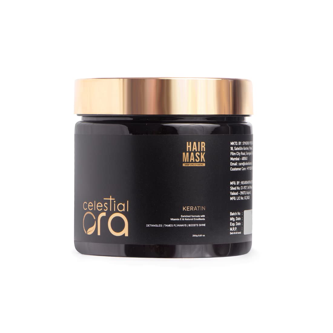 Celestial Ora Keratin Hot Oil Treatment Hair Mask - Intense Repair for Dry & Damaged Hair - 500ml | Salon-Quality Hair Spa at Home | Perfect for Deep Conditioning & Split Ends Treatment