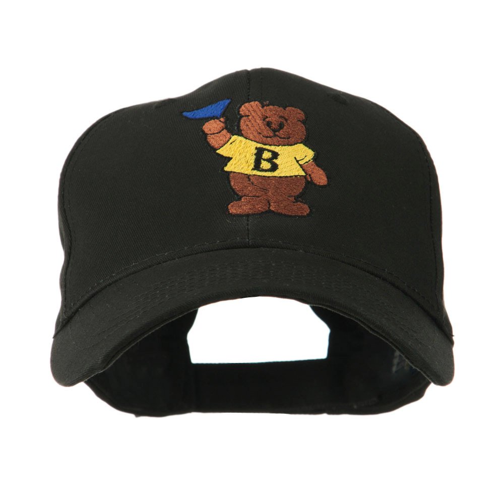 Blue Flag Bear Mascot Embroidered Baseball Cap - Perfect for Sports Fans, Team Spirit & Casual Wear