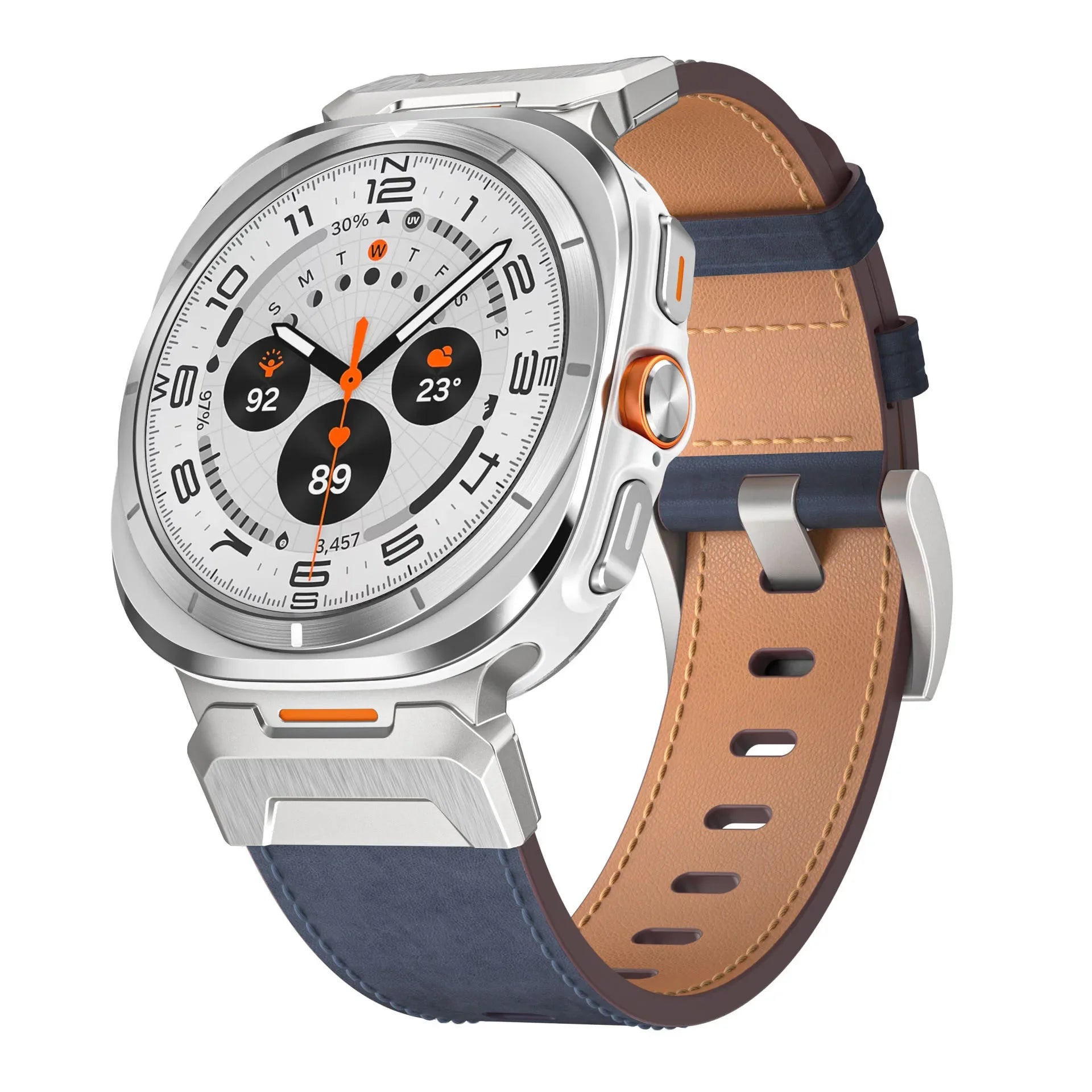 Premium Genuine Leather Band for Samsung Galaxy Watch Ultra - Stylish & Durable Replacement Strap for Work, Gym & Everyday Wear