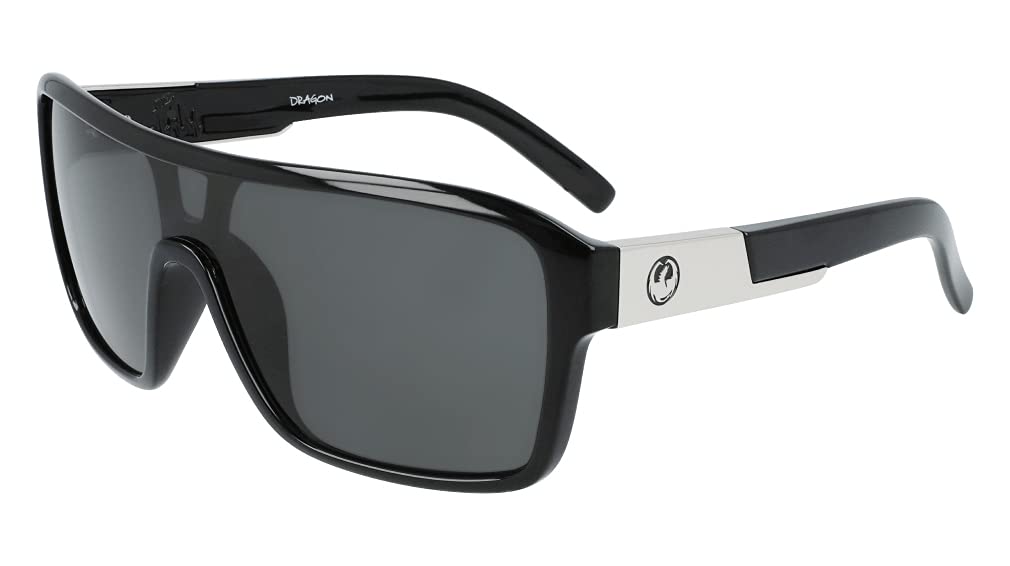 Dragon Alliance Remix Black Frame Sunglasses with Lumalens Smoke Lens - Stylish UV Protection for Outdoor Sports & Driving