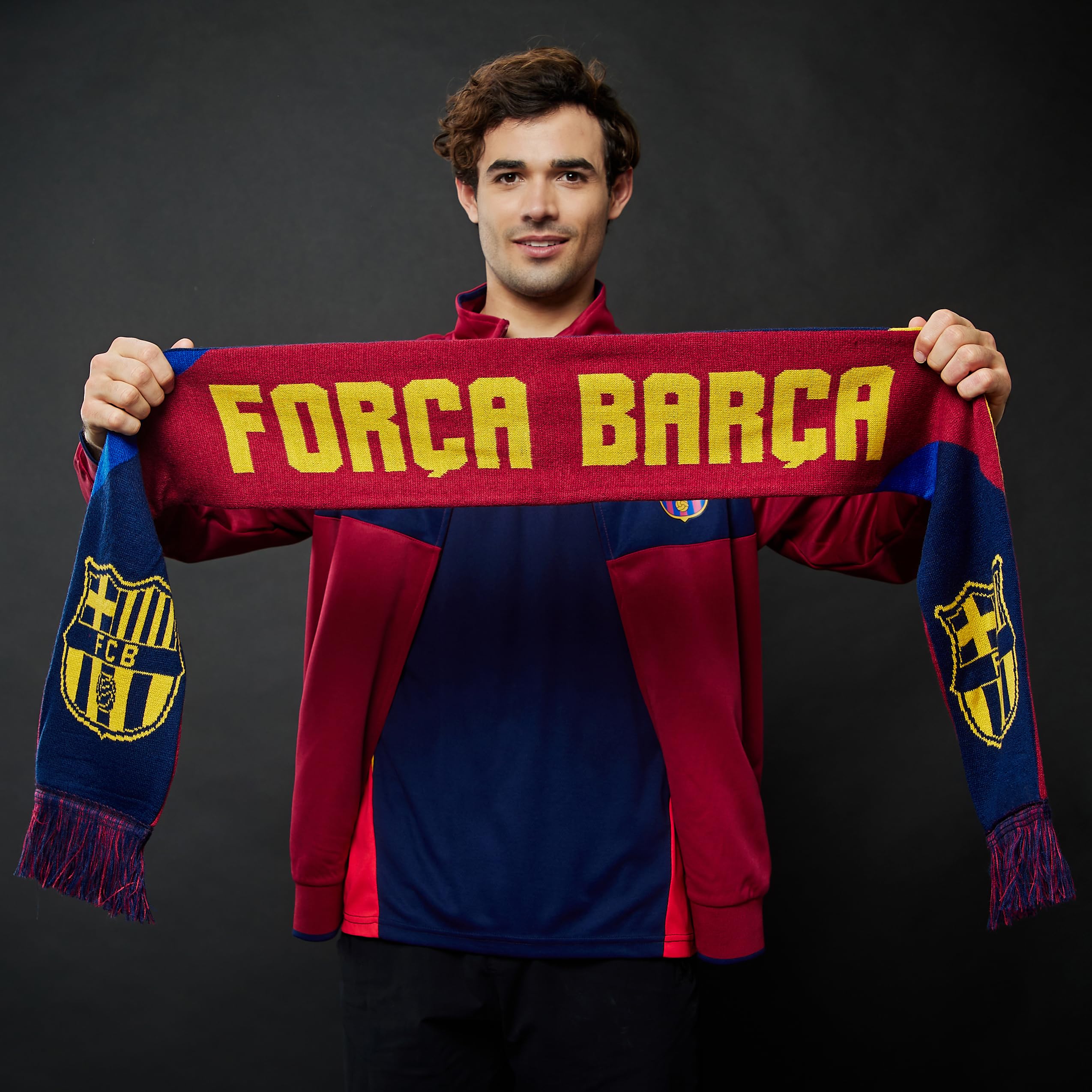 Official FC Barcelona Soccer Fan Pack - 5-Piece Set with Bag, Scarf, Jacket & Shirts | Licensed Merchandise for Soccer Games, Travel & Fan Support