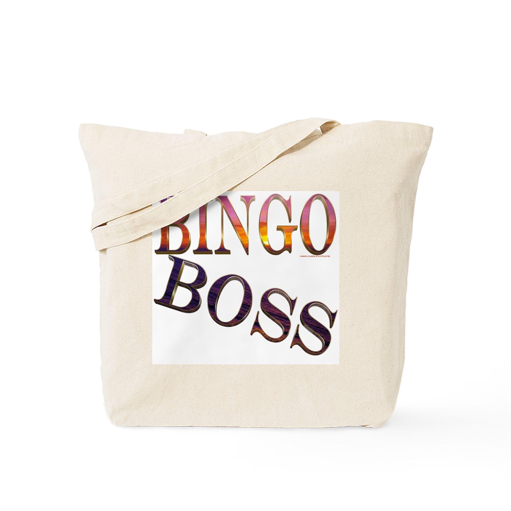 Bingo Boss Engraved Cotton Canvas Tote Bag - Eco-Friendly Reusable Shopping Bag for Groceries, Beach & Work Commute | CafePress