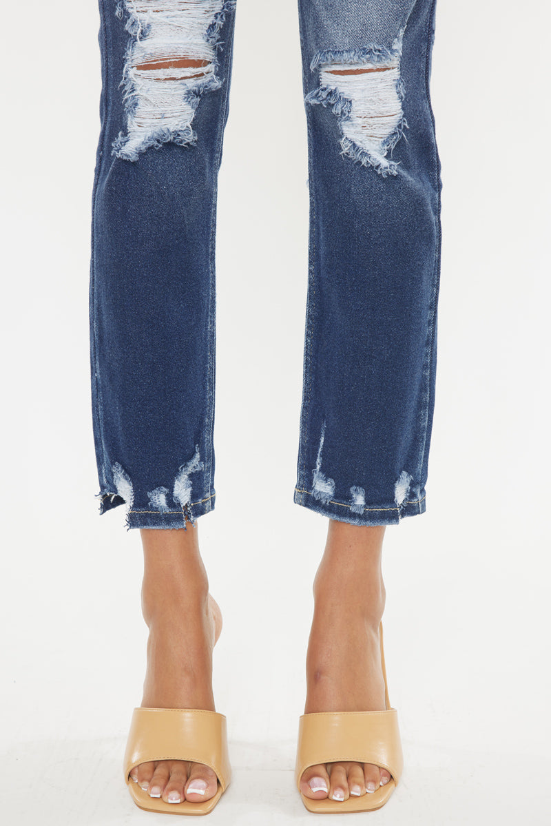 Haven Ultra High Rise Slim Straight Leg Jeans for Women - Stretch Denim Pants, Comfortable & Flattering Fit - Perfect for Casual Outfits, Workwear, and Everyday Style