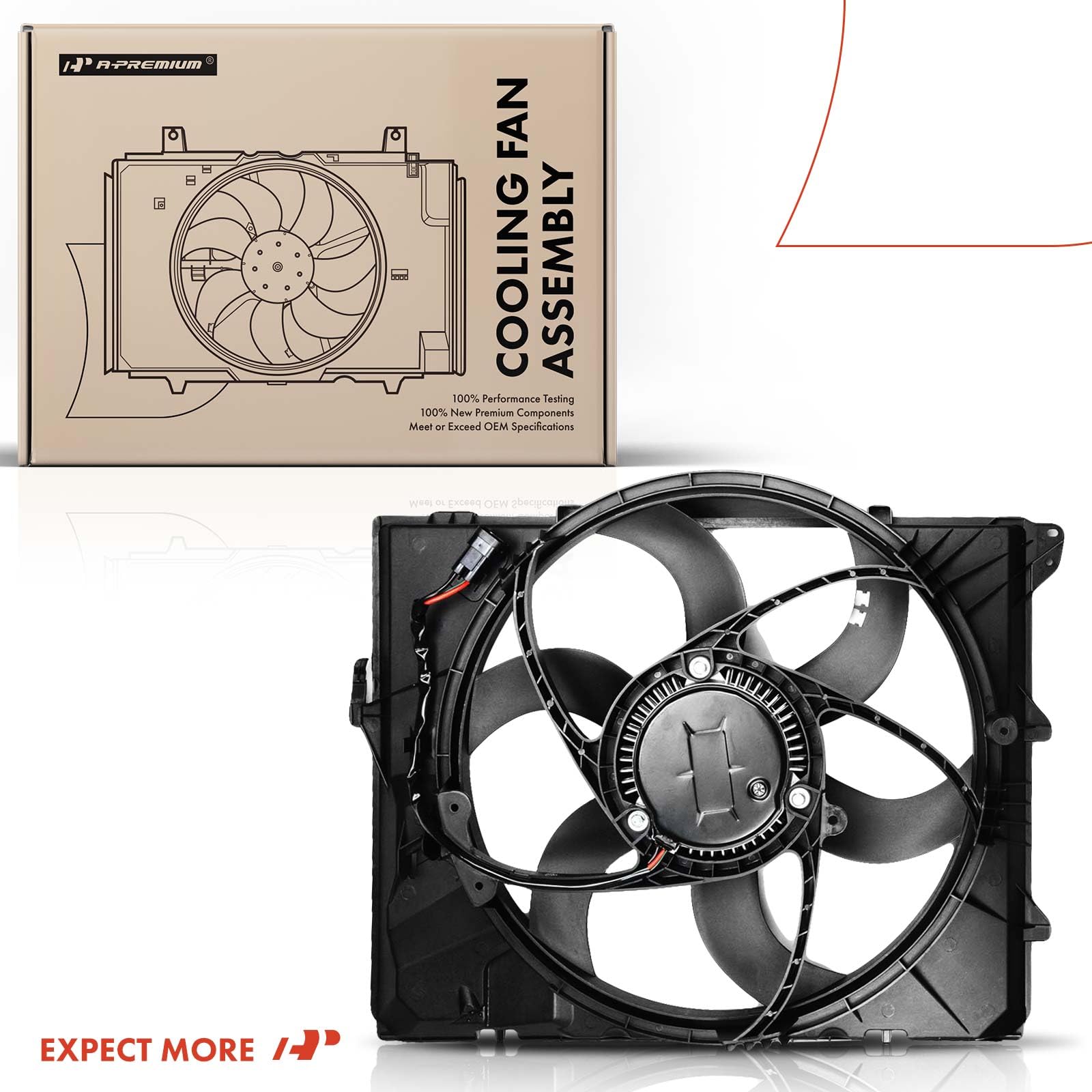 High-Performance BMW Engine Radiator Cooling Fan Assembly - Compatible with 325i, 328i, 330i, 128i, Z4 (2006-2013 Models) | Durable Replacement Part for Overheating Prevention | Perfect for Daily Commuting & Long Road Trips