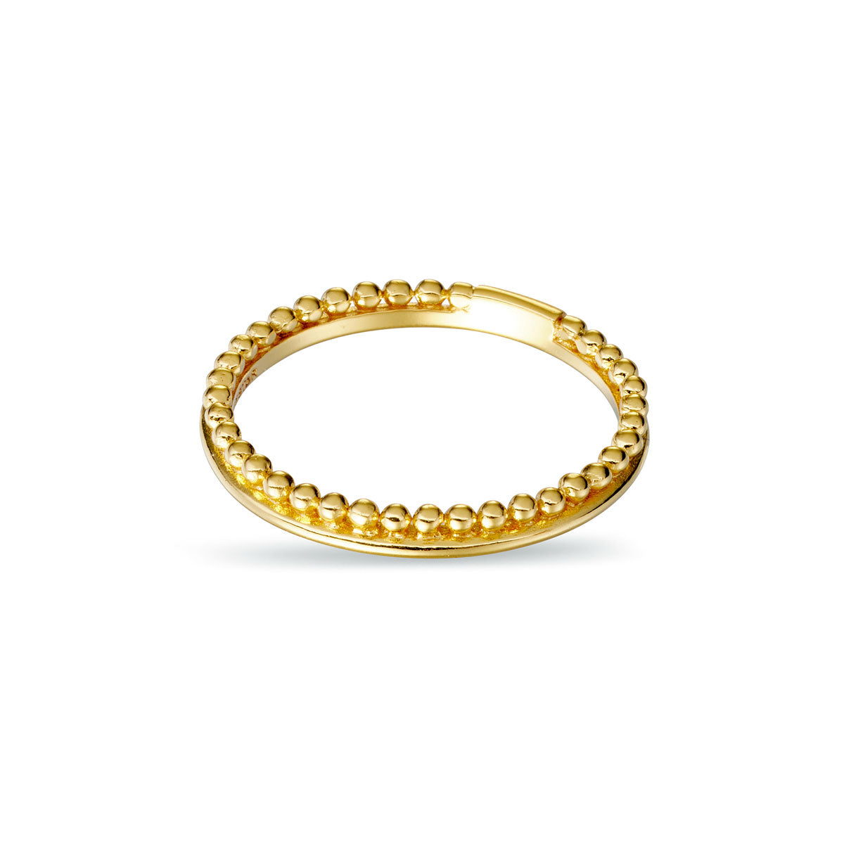 Dainty Gold Beaded Stacker Ring for Women - Elegant Layering Jewelry for Everyday Wear, Gift Giving & Special Occasions