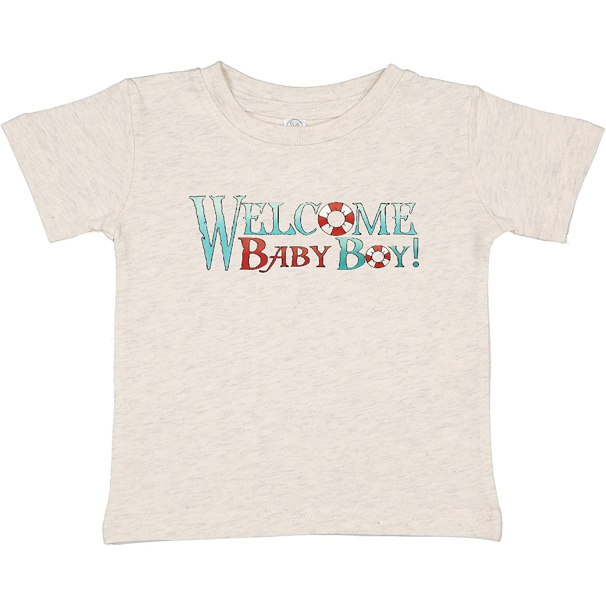 Inktastic Nautical Welcome Baby Boy T-Shirt - Cute Newborn Outfit for Baby Showers, Christenings & Family Photos