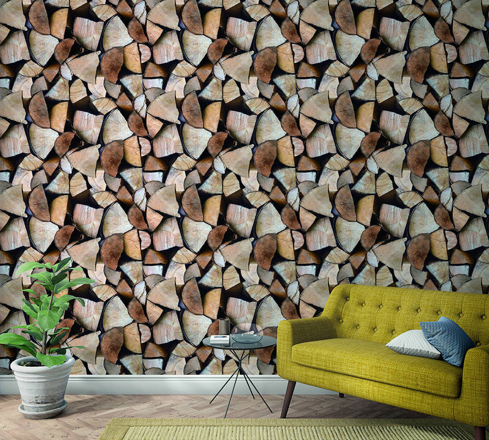 Smart Art Easy Firewood Wall Decor - Rustic Wooden Wall Art for Home & Cabin - Perfect for Living Room, Bedroom, and Cabin Decor