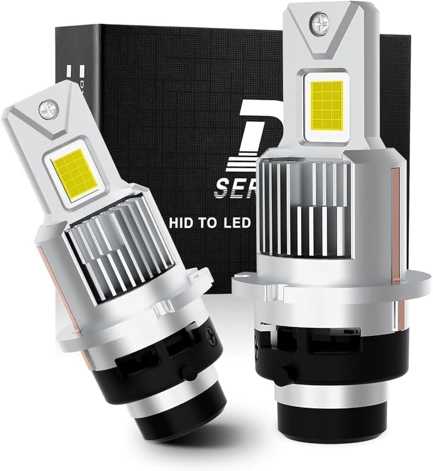 **D2S LED Bulb 70W High Power 24000LM +600% Brightness 6500K Cool White Plug and Play Canbus Error Free - Perfect for Fog Lights & Headlights (2 Pack) - Ideal for Night Driving & Off-Road Adventures**