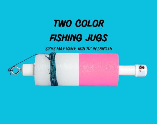 Doug's Fishing Jugs - 10 Pack Multicolored Jumbo Catfish Floats | Premium Catfish Bait Jug Set for Freshwater Fishing | Perfect for Lakes, Rivers, and Pond Fishing Trips