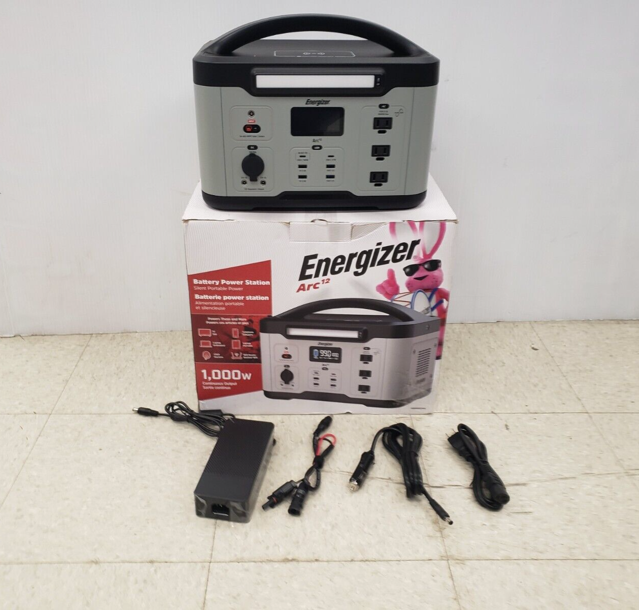 Energizer ENRPWRSTNAC Power Inverter - 1000W Continuous/2000W Peak, 12V DC to 110V AC Car Converter for Laptops, TVs, CPAP Machines - Perfect for Road Trips, Camping & Emergency Power Outages