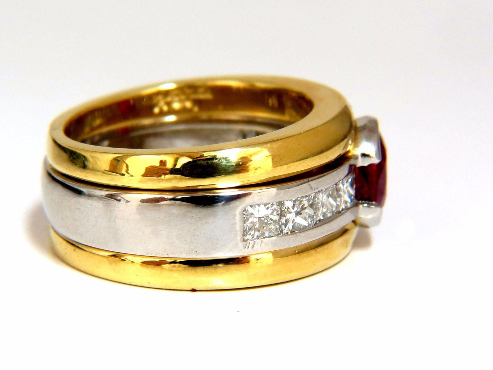 GIA Certified 2.13 Carat Natural No Heat Ruby Diamond Ring in 18K Gold & Platinum - Perfect for Engagement, Wedding & Anniversary Gifts