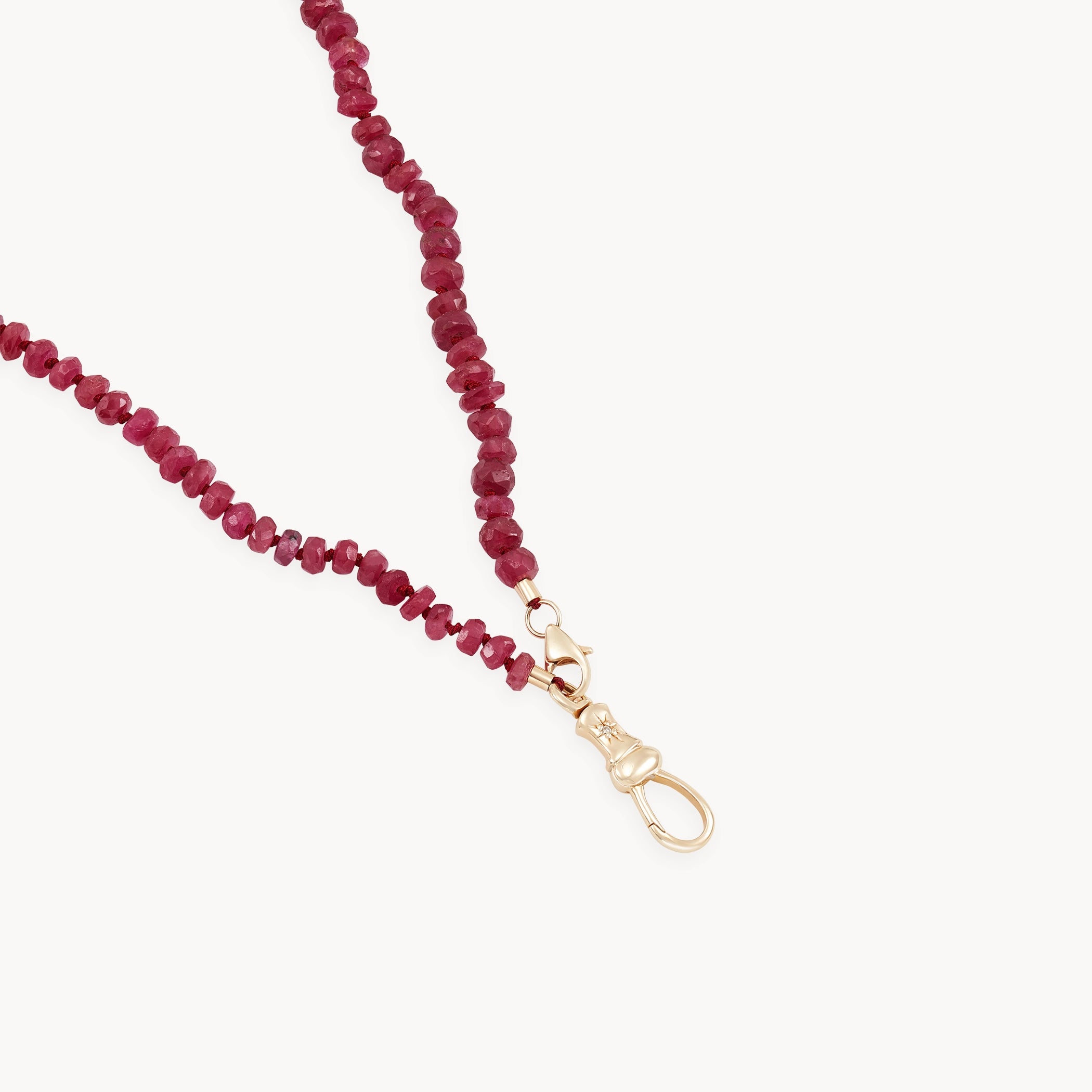10K Yellow Gold Ruby Beaded Mood Necklace with Genuine Gemstones - Perfect for Gifting, Parties & Everyday Elegance
