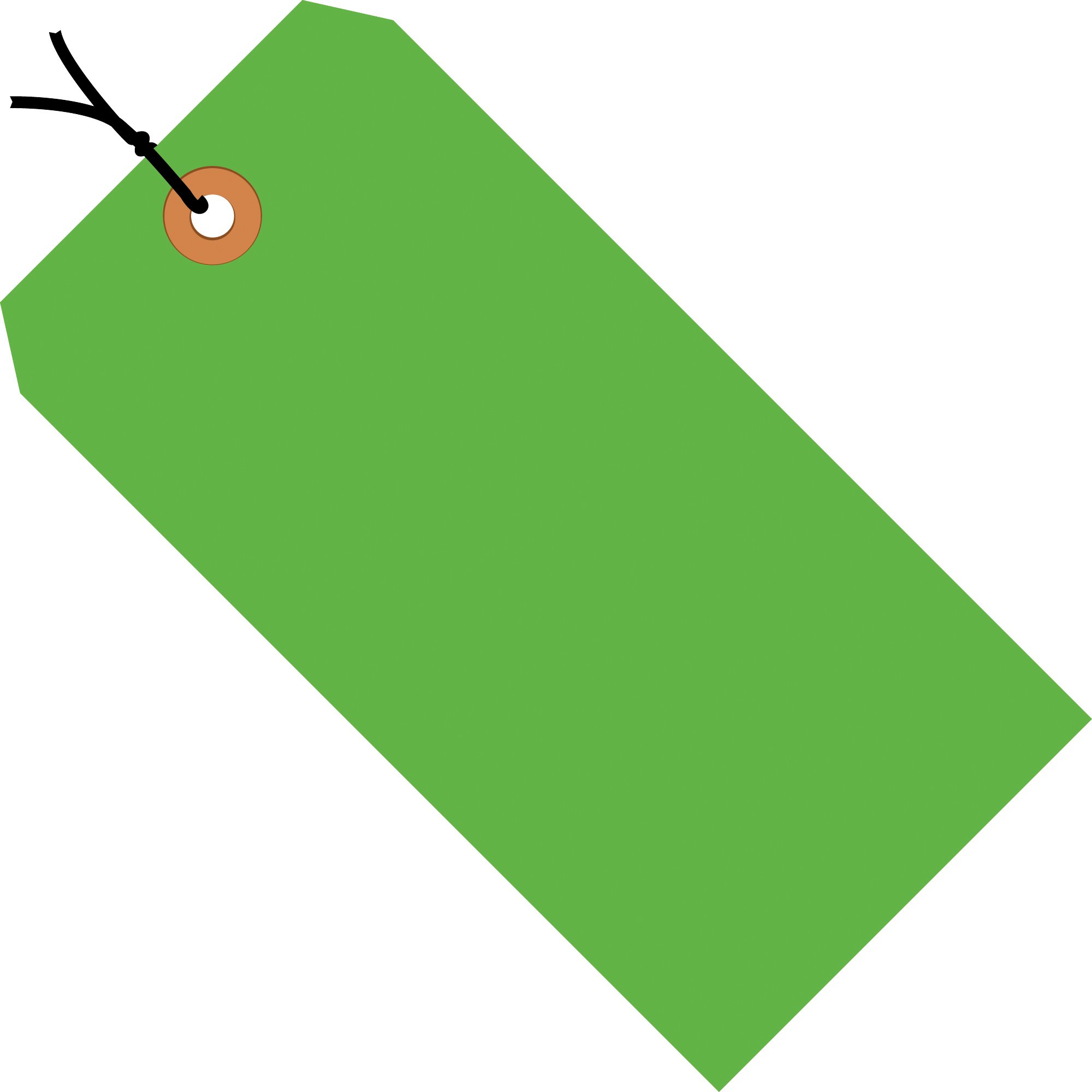 Aviditi Fluorescent Green Shipping Tags 4.75