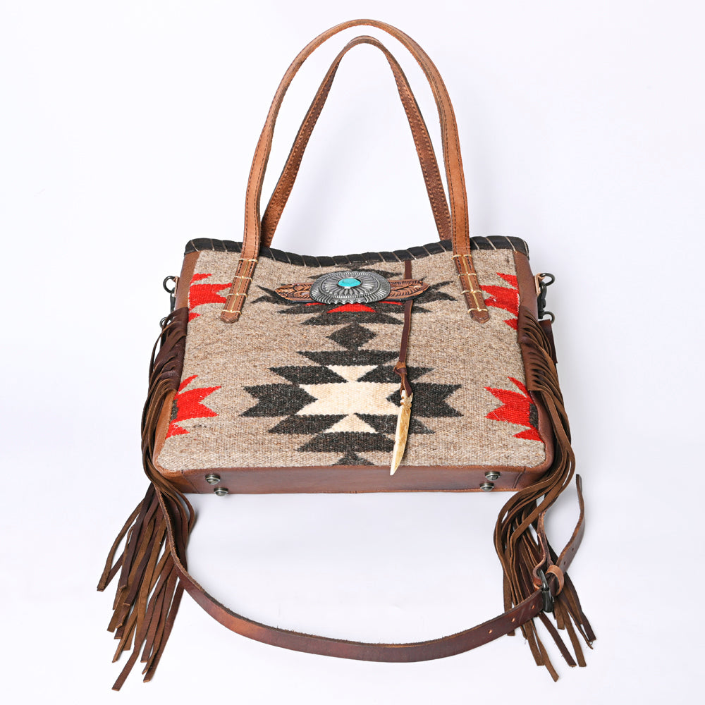 **American Darling Genuine Leather Western Tote Bag for Women - Stylish Saddle Blanket Design Handbag Purse - Perfect for Cowgirl Fashion, Rodeo Events & Everyday Use**