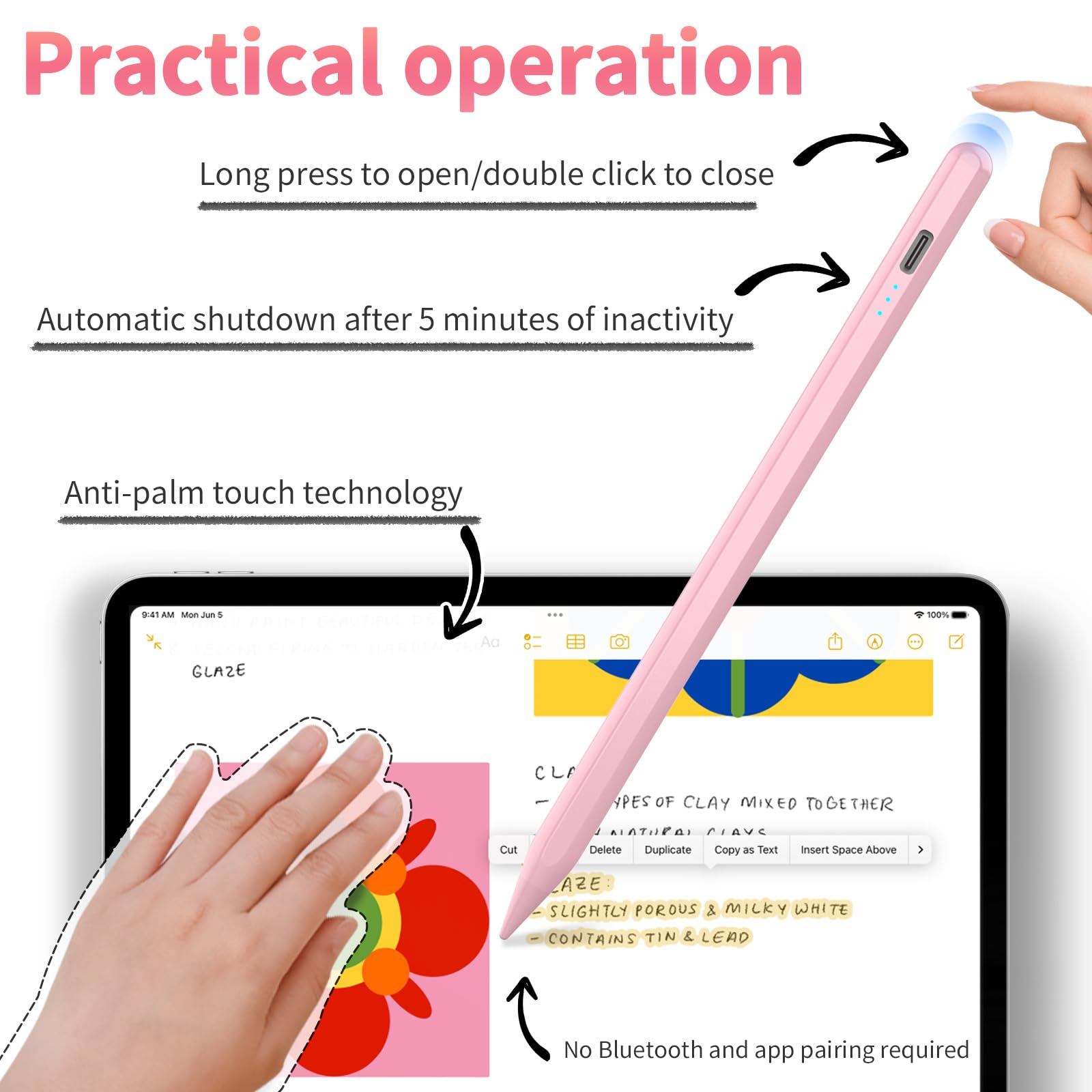 Premium Stylus Pen for iPad (2024-2018 Models) - Fast 30-Min Charge, Tilt Sensitivity, Palm Rejection & Magnetic Attachment - Compatible with iPad 10/9/8/7/6, Air 3/4/5/11/M2, Mini 5/6, Pro 12.9/11/13-Inch M4 - Perfect for Digital Art, Note-Taking & Professional Design Work