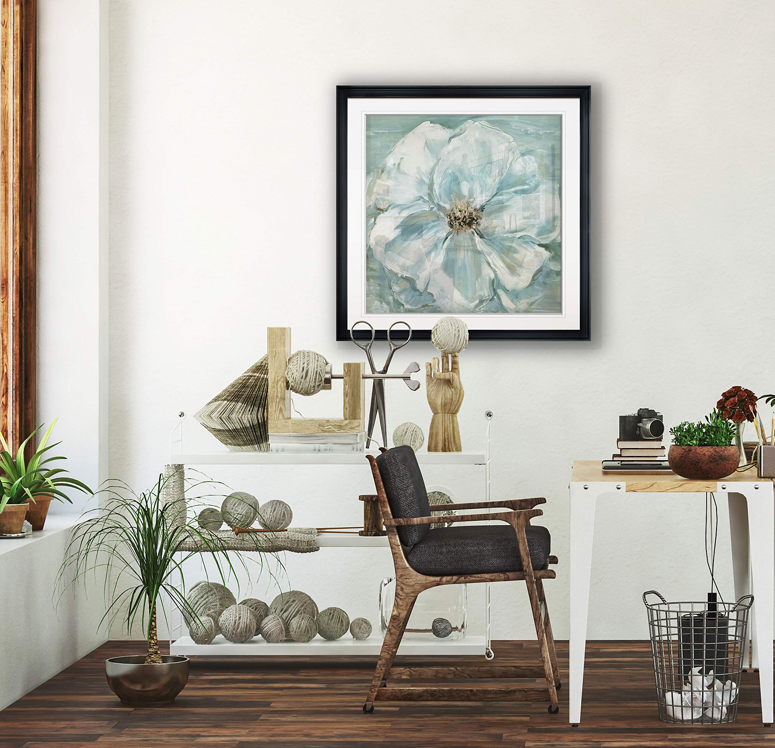 Blue Flower Framed Giclee Print - Wall Art for Home Decor