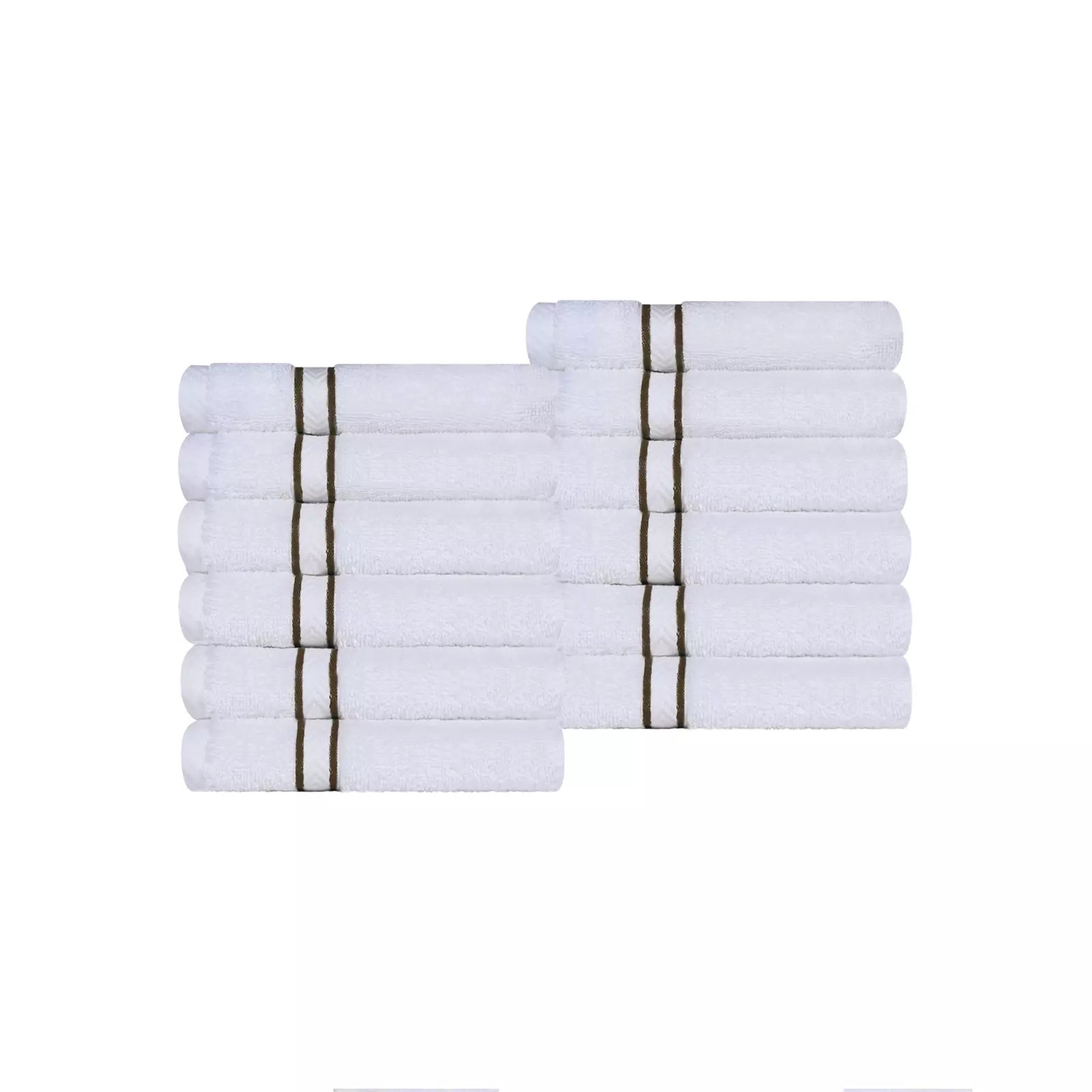 Premium 12-Piece Turkish Cotton Face Towel Set - Ultra Soft, Highly Absorbent for Gentle Skincare & Makeup Removal - Perfect for Daily Use, Spa, Travel & Gym