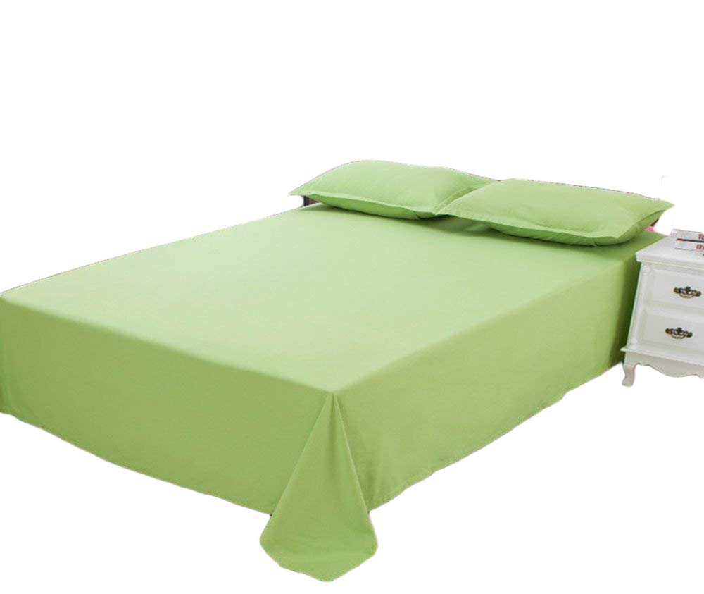 Premium 800 Thread Count Cotton Queen Size Bed Sheet Set - 1 Flat Sheet & 2 Pillowcases - Soft & Breathable Sage Green Sheets for Comfortable Sleep - Perfect for Master Bedroom, Guest Room & Luxury Hotels