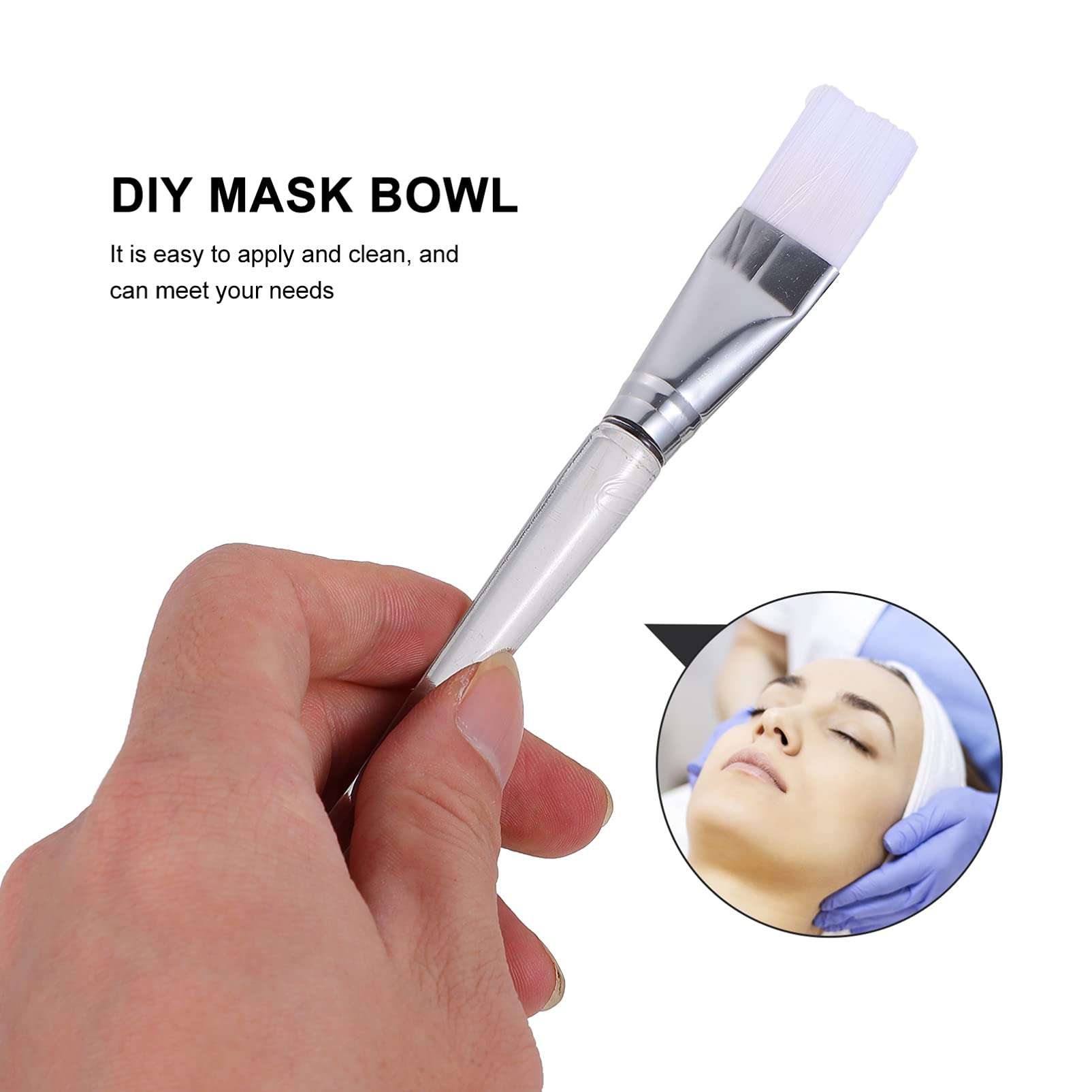 4-Piece Plastic Facial Mask Mixing Bowl Set - DIY Mask & Hairdressing Oil Maker Kit (Random Colors) for Spa, Salon & At-Home Skincare